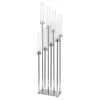 Decostar™ Rectangular Eight Arm Cluster Candle Holder 42" - Silver