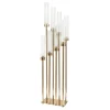 Decostar™ Rectangular Eight Arm Cluster Candle Holder 42" - Gold