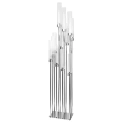Decostar™ Rectangular Twelve Arm Cluster Candle Holder 54" - Silver