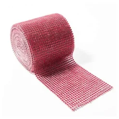 DecoStar™ Red Rhinestone Mesh-30 Foot Roll