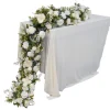 Decostar™ Rose with Greenery Table Runner 78" - White