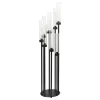 Decostar™ Round Eight Arm Cluster Candle Holder 42"- Black