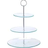 Decostar™ Round Glass Treat Stand 3 Tier 13"