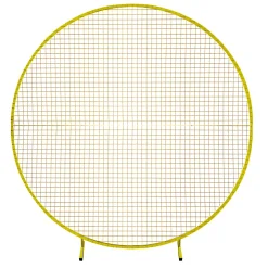 Decostar™ Round Gold Metal Mesh Backdrop Arch - 6.5ft Tall