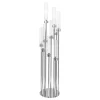 Decostar™ Round Ten Arm Cluster Candle Holder 46"- Silver
