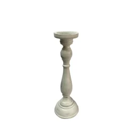 Decostar™ Rustic Candle Holder 10" - White