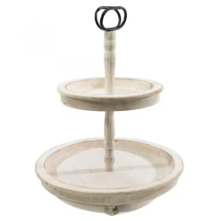 Decostar™ Rustic Tiered Display Tray 18" - White