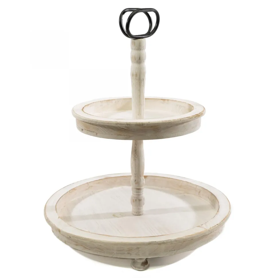 Decostar™ Rustic Tiered Display Tray 18" - White