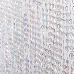 DecoStar™ Satin Top Rod Pocket 6ft. Jewel Crystal Iridescent Diamond Cut Curtain