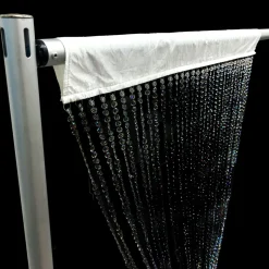 DecoStar™ Satin Top Rod Pocket 6ft. Jewel Crystal Iridescent Diamond Cut Curtain