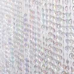 DecoStar™ Satin Top Rod Pocket 20ft. Jewel Crystal Iridescent Diamond Cut Curtain