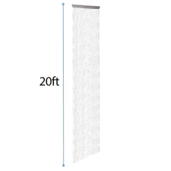 DecoStar™ Satin Top Rod Pocket 20ft. Jewel Crystal Iridescent Diamond Cut Curtain