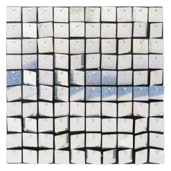 Decostar™ Shimmer Wall Panels w/ Black Backing & Square Sequins - 24 Tiles - Glitter Holographic