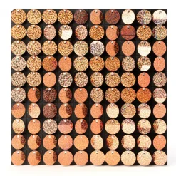 Decostar™ Shimmer Wall Panels w/ Black Backing & Round Sequins - 24 Tiles - Gold - Glitter Rose Gold