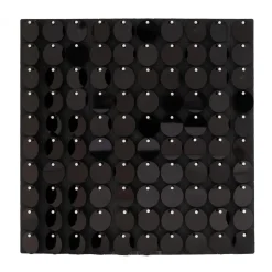 Decostar™ SHIMMER WALL PANELS W/ BLACK BACKING & ROUND SEQUINS - 24 TILES - BLACK