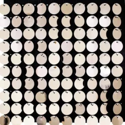 Decostar™ Shimmer Wall Panels w/ Black Backing & Round Sequins - 24 Tiles - Blush