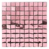 Decostar™ Shimmer Wall Panels w/ Black Backing & Square Sequins - 24 Tiles - Pink