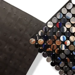 Decostar™ Shimmer Wall Panels w/ Black Backing & Round Sequins - 24 Tiles - Turquoise