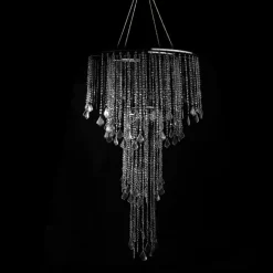Decostar™ Silver Crystal Diamond Cut Bead,Cascade Chandelier
