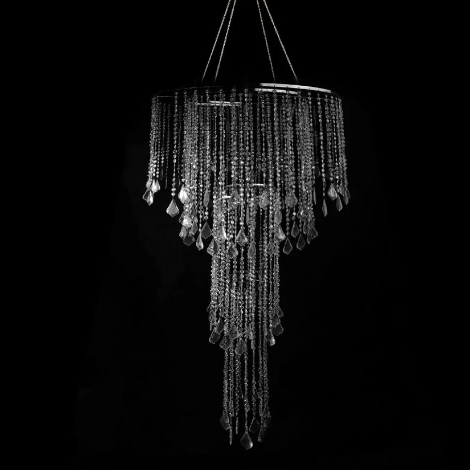 Decostar™ Silver Crystal Diamond Cut Bead,Cascade Chandelier
