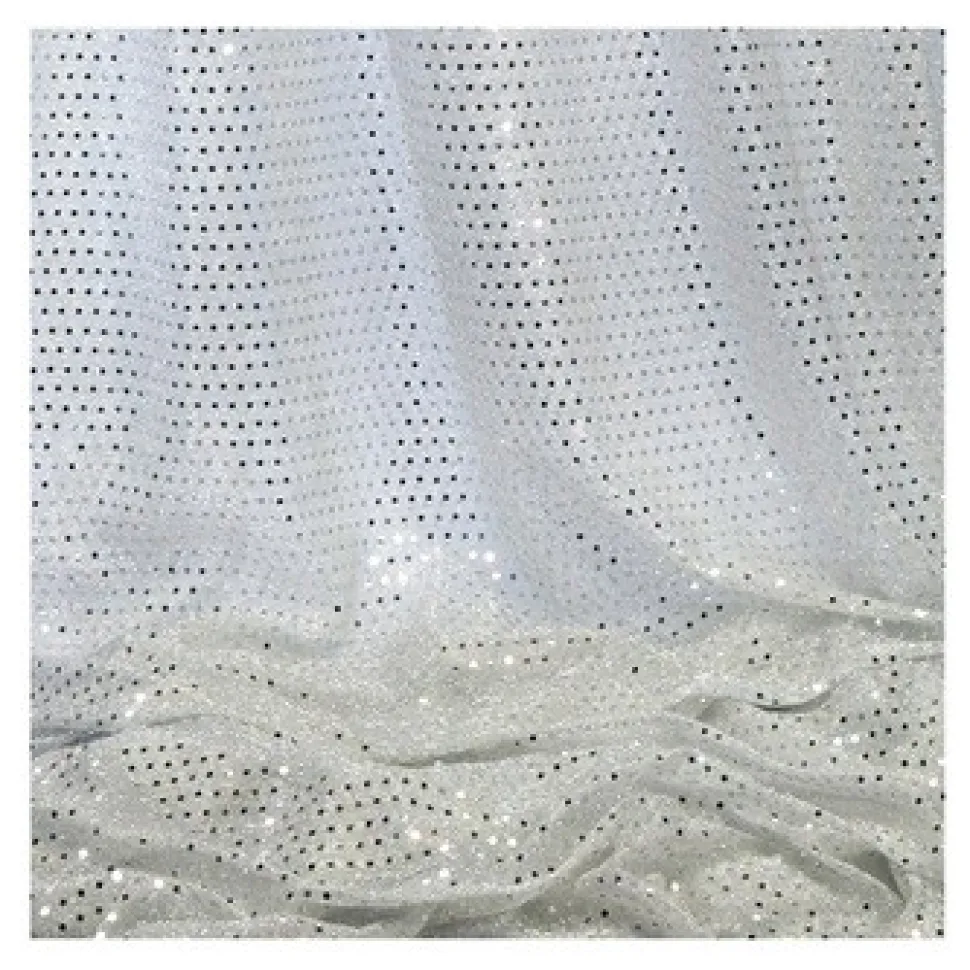 Decostar™ Silver Economy Sequin Knit Fabric - 10yds x 44" wide