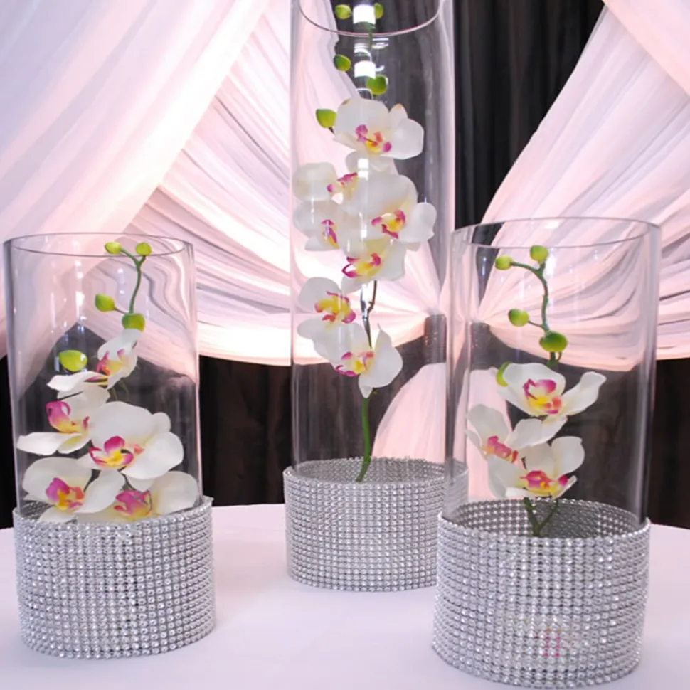 DecoStar™ Silver Rhinestone Ribbon - 2" Wide x 30ft Long