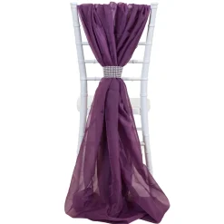 DecoStar™ Single Piece Simple Back Chair Accent - Eggplant
