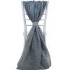 DecoStar™ Single Piece Simple Back Chair Accent - Dark Silver