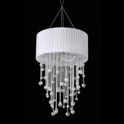 DecoStar™ Small Crystal Acrylic Drop Chandelier With Removable Shade