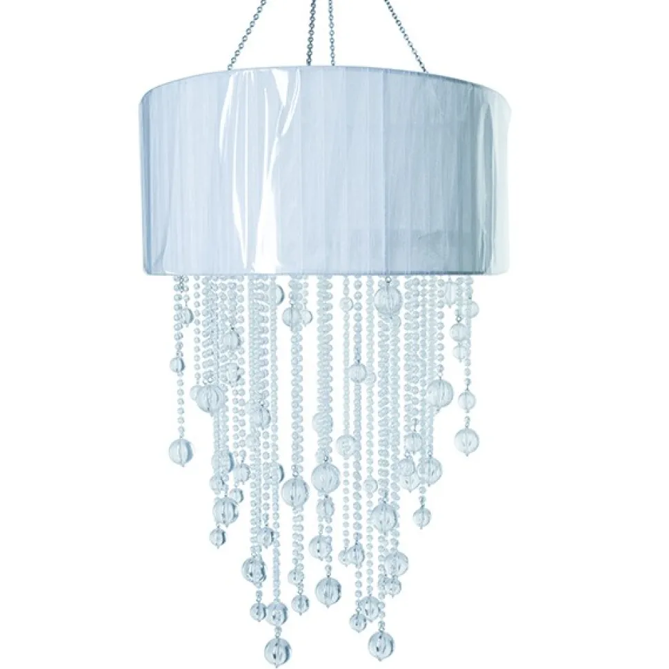DecoStar™ Small Crystal Acrylic Drop Chandelier With Removable Shade