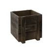 Decostar™ Smoked Brown Rustic Natural Wood Planter Box w/ Removable Plastic Liners