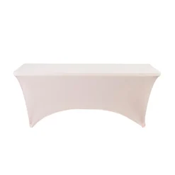 Decostar™ Spandex Rectangle Table Covers 6ft - Blush