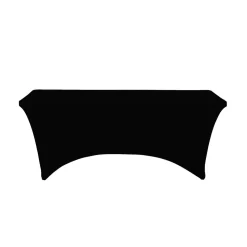 Decostar™ Spandex Rectangle Table Covers 6ft - Black