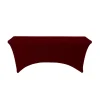 Decostar™ Spandex Rectangle Table Covers 8ft - Burgundy