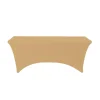 Decostar™ Spandex Rectangle Table Covers 8ft - Champagne