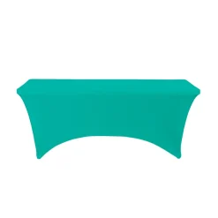 Decostar™ Spandex Rectangle Table Covers 8ft - Turquoise