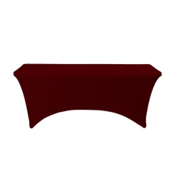Decostar™ Spandex Rectangle Table Covers 6ft - Burgundy
