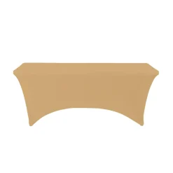 Decostar™ Spandex Rectangle Table Covers 6ft - Champagne
