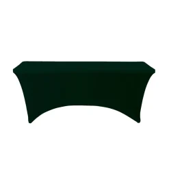 Decostar™ Spandex Rectangle Table Covers 6ft - Forest Green