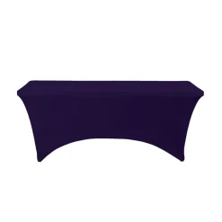Decostar™ Spandex Rectangle Table Covers 6ft - Purple