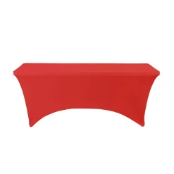 Decostar™ Spandex Rectangle Table Covers 6ft - Red