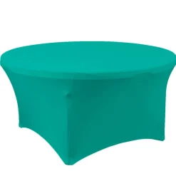 Decostar™ Spandex Round Table Cover 72" - Turquoise