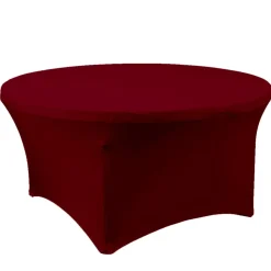 Decostar™ Spandex Round Table Cover 60" - Burgundy
