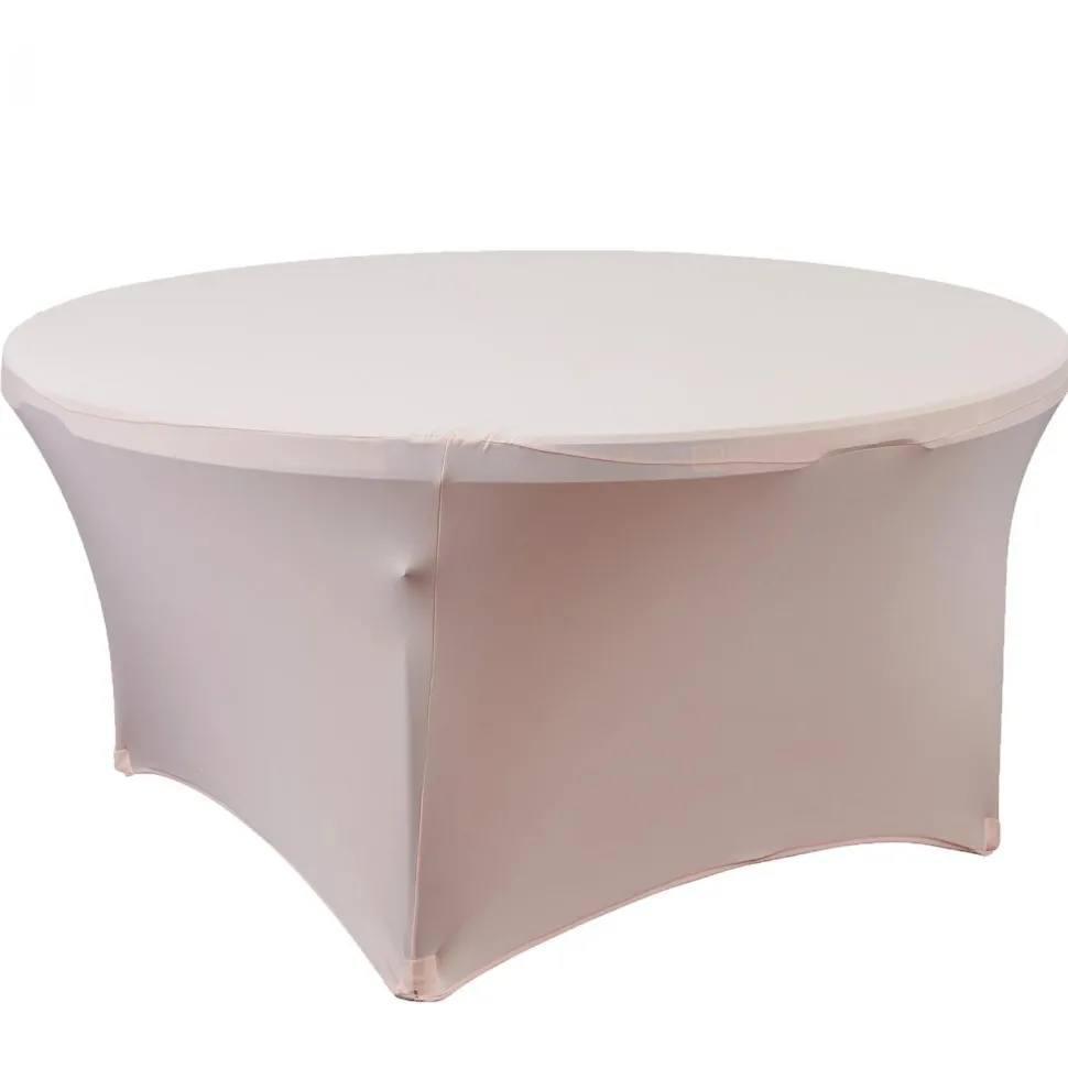 Decostar™ Spandex Round Table Cover 72" - Blush