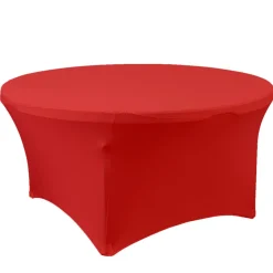 Decostar™ Spandex Round Table Cover 60" - Red