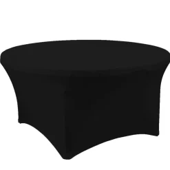 Decostar™ Spandex Round Table Cover 72" - Black