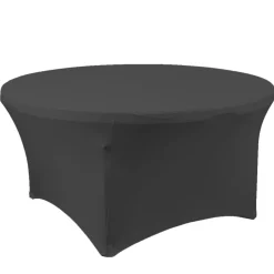 Decostar™ Spandex Round Table Cover 60" - Black