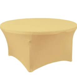 Decostar™ Spandex Round Table Cover 60" - Champagne