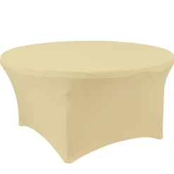 Decostar™ Spandex Round Table Cover 60" - Ivory