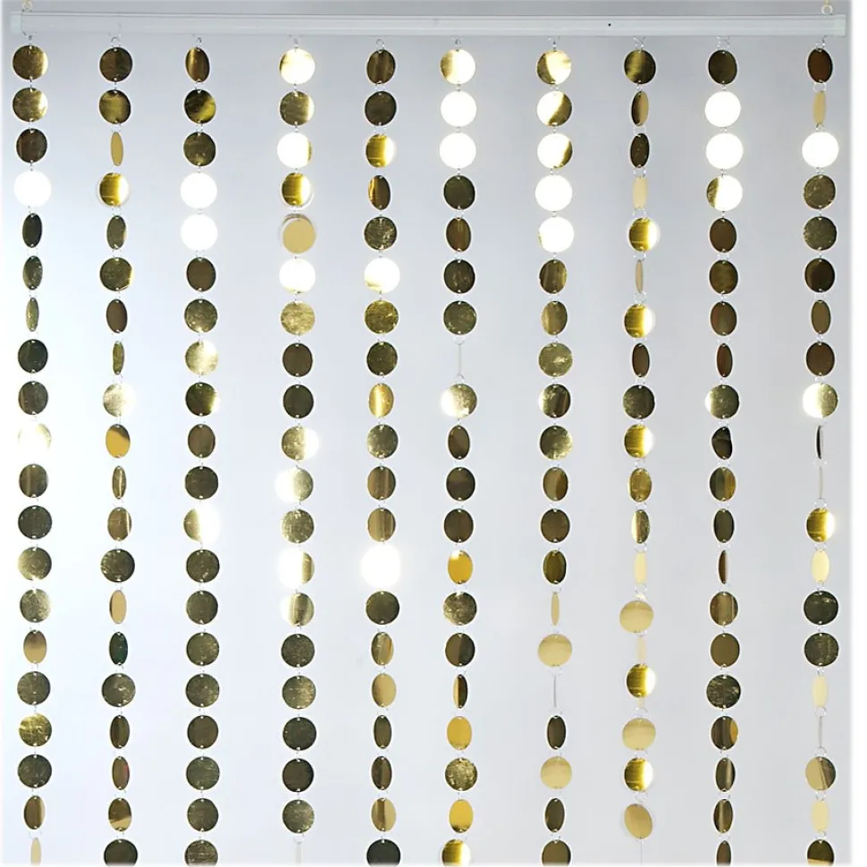 Decostar™ Spangles PVC Circles Beaded Curtain - Gold